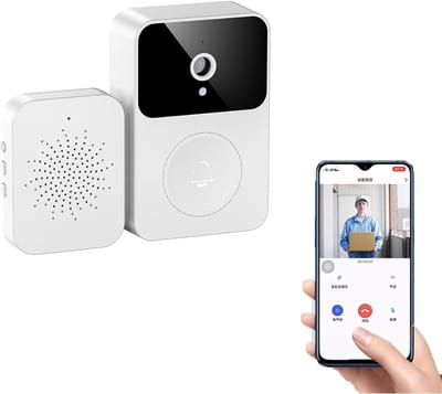 Draadloze Video Deurbel - Smart WiFi Camera - Huis Beveiliging - Tweeweg Audio Gesprek - 65° Kijkhoek - Zwart