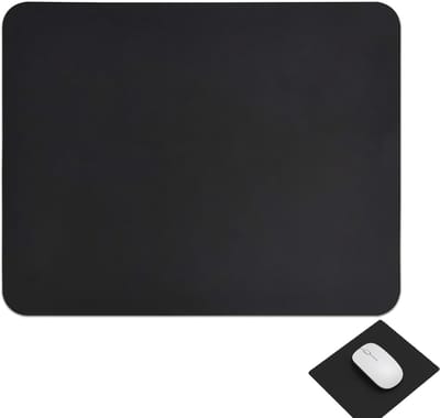Dailygoods - Ezranova Muismat zwart, waterdichte muismat met antislip rubberen basis wasbaar, slijtvast, duurzaam voor computer, laptop en pc