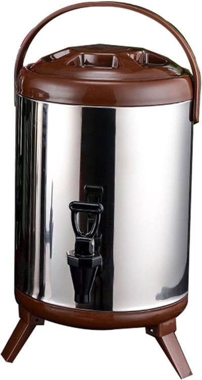 Heetwaterdispenser - Drankdispenser Isolatievat - Dranken Warm Houden - Dubbellaags Isolatie - 75L - Bruin