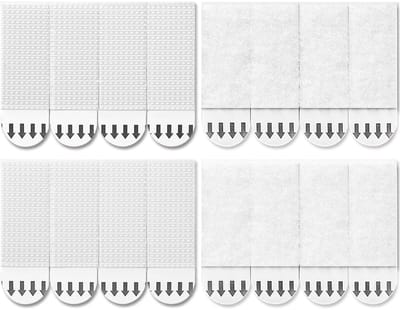 Dailygoods- Foto Ophangstrips Heavy Duty - 40 Paar - Zelfklevend - Schadevrij - Foto Hanger - Wit - 1.77 x 0.63 inch - Fotohaakjes
