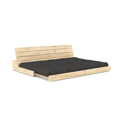 Karup Basis slaapbank inclusief zijboxen - 914 Linen - 101ClearLacquered