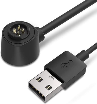 DrPhone Oplader - USB-oplaadkabel - Geschikt voor o.a Polar M600 / Loop 1 & Loop 2 -1M – Zwart