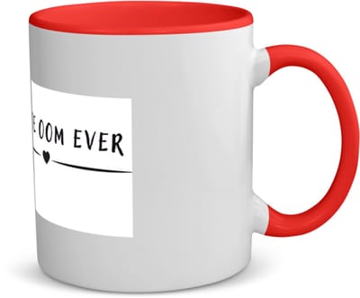 Akyol - beste oom ever koffiemok - theemok - rood - Oom - uncle - leuk cadeau voor je oom - 350 ML inhoud