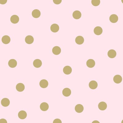 Origin Wallcoverings behang stippen roze en goud - 347677 - 0,53 x 10,05 m