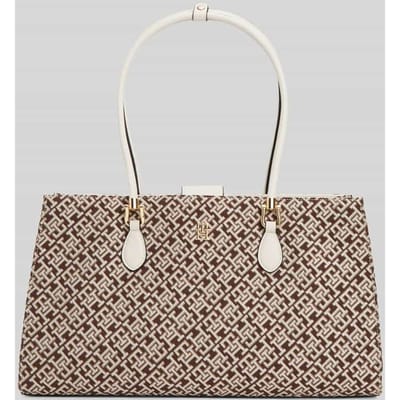 Handtas met logo-jacquard model 'GRACE'