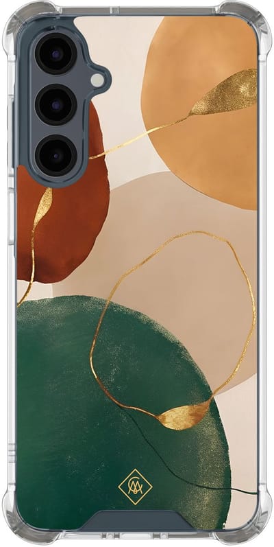 Casimoda® hoesje - Geschikt voor Samsung Galaxy A16 - Earthy Luxe - Shockproof case - Extra sterk - TPU/polycarbonaat - Multi, Transparant