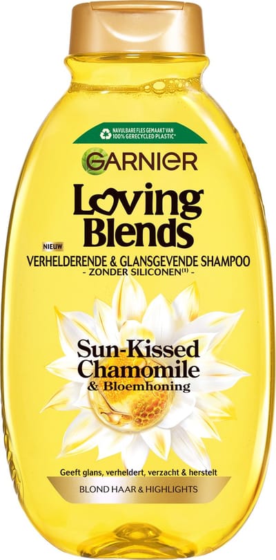 Garnier Loving Blends - Verhelderende & Glansversterkende Shampoo - Zonovergoten Kamille & Bloemenhoning - Blond haar & Highlights - Kamille - 300 ml