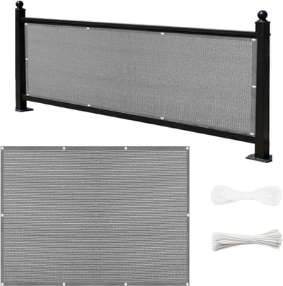 Balkonafdekking - Inkijkbescherming - Privacy Creëren - Weerbestendig HDPE - 90 x 300 cm - Grijs