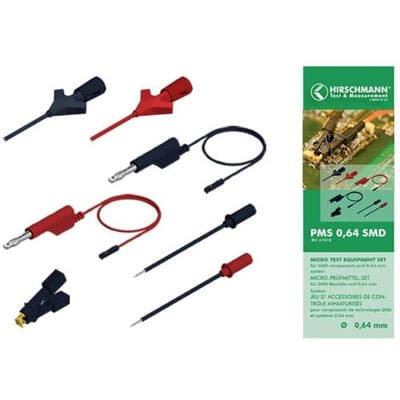 Hirschmann Test & Measurement PMS 0,64 SMD Meetsnoerenset Zwart, Rood 1 stuk(s)