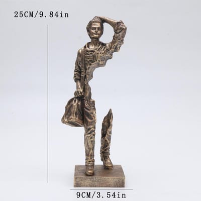 Reiziger Sculptuur - Abstracte Hars Decoratie voor Huis & Kantoor, Veelzijdig Binnen/Buiten Accentstuk