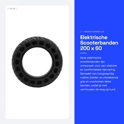 Dailygoods - Elektrische Scooterbanden 200 x 60 voor Stabiel Rijden