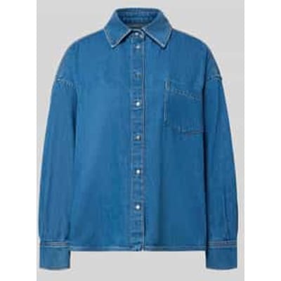 Relaxed fit jeansblouse van puur katoen model 'FOGGIA'