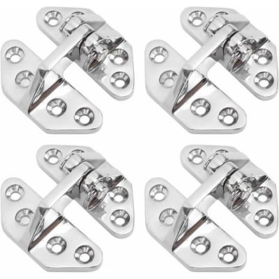 4PCS Charnières de Porte de Bateau Acier Inoxydable 316 Charnière d'Écoutille de Rechange pour Bateau Marin Gonflable Yacht 70x67mm