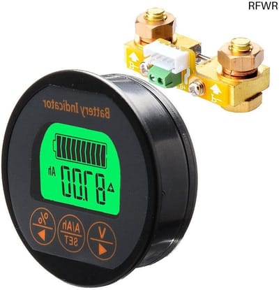 RFWR® Digitale Batterij Stroom en Voltmeter - LCD Monitor voor Auto, Motorboot en Caravan