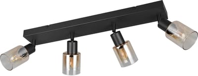 REALITY CADIZ - Spot - Zwart mat - excl. 4x E14 4 W - Plafondbevestiging
