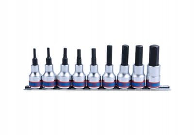 King Tony Dopsleutelset 1/2" Inbus 9 Delig Lang 4-17mm