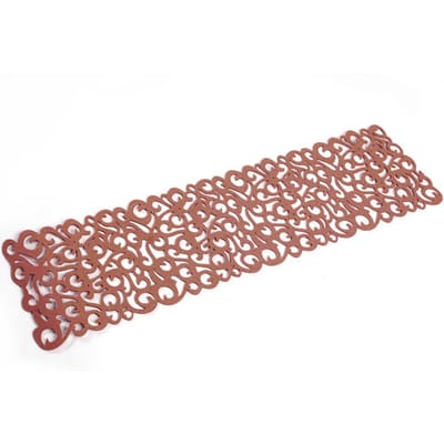 Rechthoekige Vorm Vilt Tafelkleed Loper Placemats Tafelmatten Huishoudelijke Decoraties(Rood)