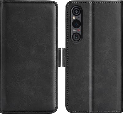 MobyDefend Hoesje - Geschikt voor Sony Xperia 1 VI - Luxe Wallet Book Case (Sluiting Zijkant) - Zwart