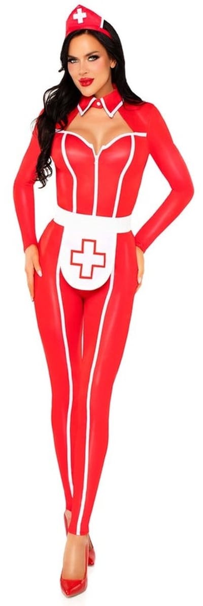 Leg Avenue - Hospital Heartbreaker Kostuum - S - Rood