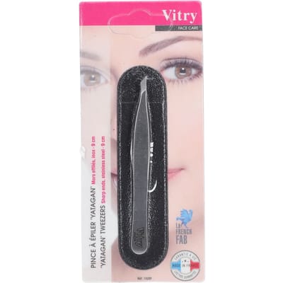 Vitry Yatagan Pincet met Roestvrijstalen bek 9 cm (Kleur : Grijs)
