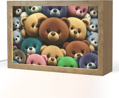 Nachtlampje 30x20 cm - Kinder lampje - Knuffelbeer - Teddy - Design - Kids - Tafellamp kinderkamer - Slaapkamer lamp - Bedlamp kinderen - Kinderlampje stopcontact - Wandlamp babykamer - Nachtlampjes