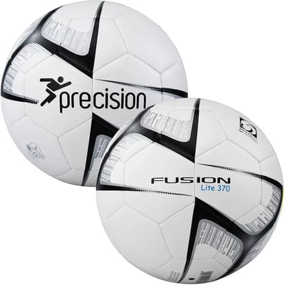 Precision Voetbal Fusion Lite Pu 370 Gram Wit/zwart Maat 5