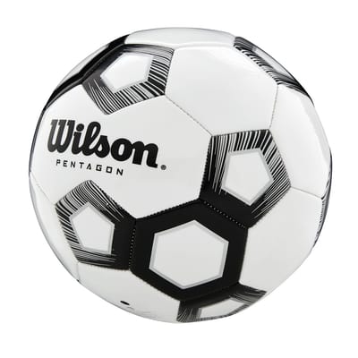 Wilson WTE8527XB Pentagon Voetbal (Wit/zwart)