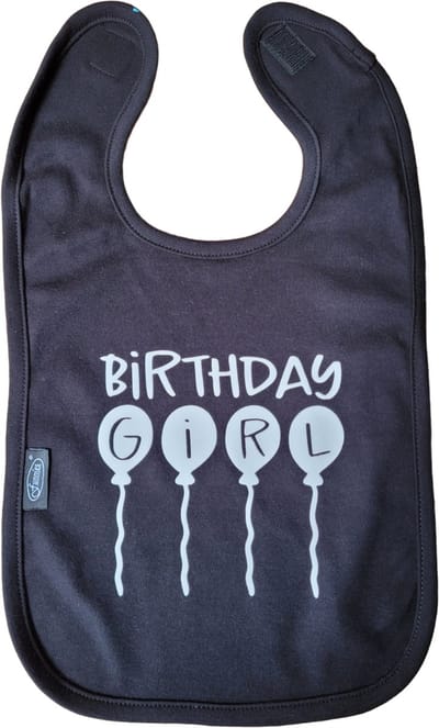 Birthday girl - slab - verjaardag - geschenk -  baby  - peuter- knoeien