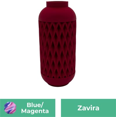 Zavira moderne vaas – Decoratieve vaas - Blauw / Paars - 3d geprinte vaas – geschikt voor droogbloemen - 20CM