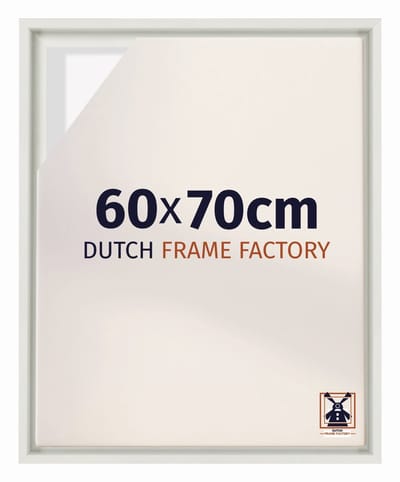 Baklijst 60x70 cm - Wit Mat - Geschikt voor Canvasdoek - MDF Baklijst Lausanne
