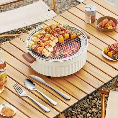 Draagbaar 3-delig Bestekset van RVS met Lepel, Mes en Vork, Spiegelschoon en Vaatwasserbestendig - Ideaal voor Picknicks en Kamperen