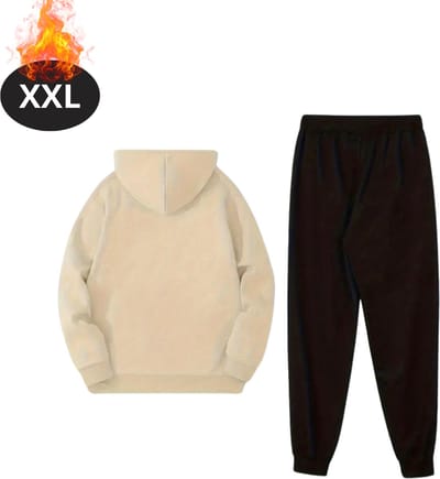 Nivard Joggingpak - Huispak - Volwassenen - Trainingspak - Comfortabel - Joggingsbroek - Tracksuit - Heren - Paris - Abrikoos - XXL