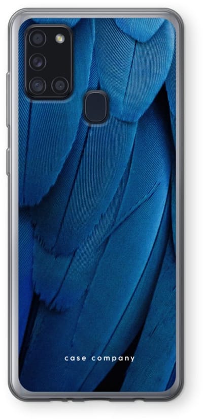 Case Company® - Hoesje geschikt voor Samsung Galaxy A21s hoesje - Pauw - Soft Cover Telefoonhoesje - Bescherming aan alle Kanten en Schermrand