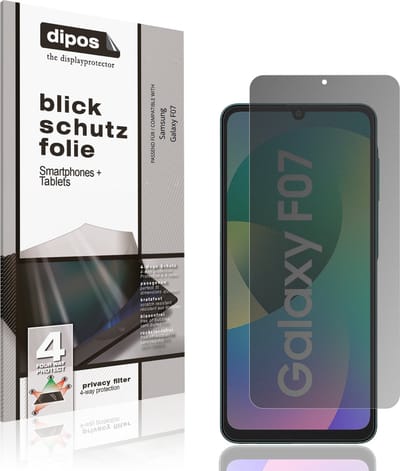 dipos – Matte Privacy Screenprotector geschikt voor Samsung Galaxy F07 | Anti-Spy Beschermfolie