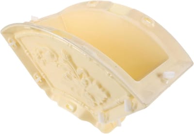 Betonnen Bloem Kolommal - Tuinbeeld Vorm - Tuin Decoratie Maken - Flexibel Plastic Materiaal - 40x22.5x21.5cm - Beige