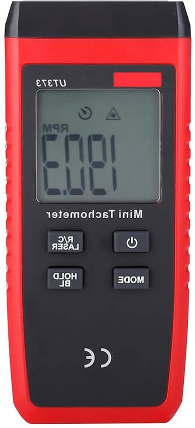 Contactloze Toerenteller - Digitale RPM Meter - Motoren Meten - Non-contact Meting - 10-99999 RPM - Rood Zwart