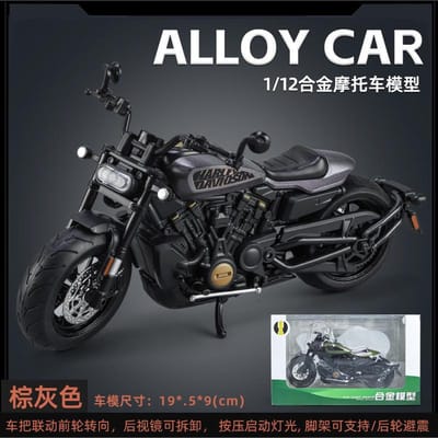1:12 Harley Sportster S Motorfiets Hoge Simulatie Diecast Metaallegering Model Auto Geluid Licht Verzameling Kinder Speelgoed Cadeaus M41