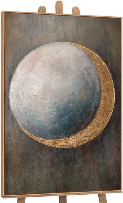 Canvas schilderij handgeschilderd warmth of the universe abstract – YS-Art Gallery – Luxe wanddecoratie voor woonkamer – Modern schilderij voor slaapkamer en hal