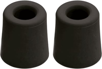 Benson Deurbuffers / deurstoppers rubbers - 2x - zwart - 70 x 40 mm - met schroefbevestiging