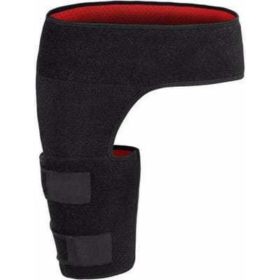 Heupbrace Dij Compressiehoes Hamstring en Lies Compressie Care Wrap Voor Heuppijnverlichting Ischias Quadriceps Spierverrekkingen zwart
