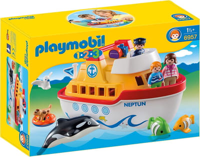 Afhaalschip Speelgoed - Draagbaar Bootje - Waterpret Spelen - Drijvend en Opbergbaar - 28 x 16 x 16 cm - Meerkleurig