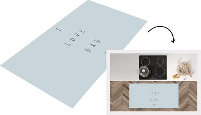 Keukenloper - Loper keuken - I love you dad - Quotes - Vaderdag - Spreuken - 120x60 cm - Keukenloper vinyl