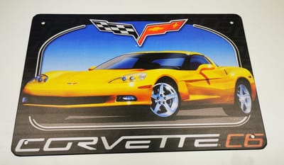 Metalen wandbord - Corvette - Mancave - Wand Decoratie - Metal sign - Mancave decoratie - Decoratie - Metalen borden - Tekst borden - Metalen bord