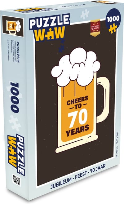 Puzzel Jubileum - Feest - 70 Jaar - Legpuzzel - Puzzel 1000 stukjes volwassenen