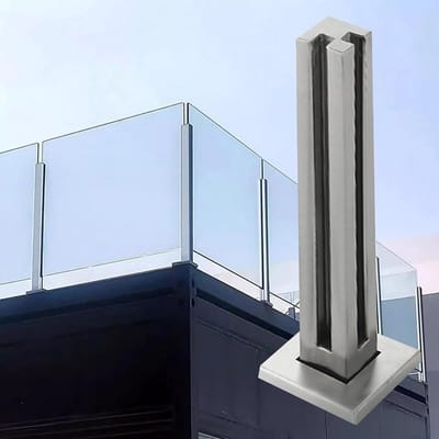 Glazen Balustrade - Glazen Hekwerk - Terras Afschermen - Roestvrij Staal 304 - 70 cm Hoog - Zilver