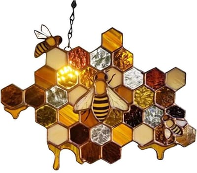 Allecto - Hangend zonvanger ornament - Bijen raamdecoratie - Unieke tuinaccessoire - Voor binnen en buiten - Creëert sfeervolle lichtreflecties - I...
