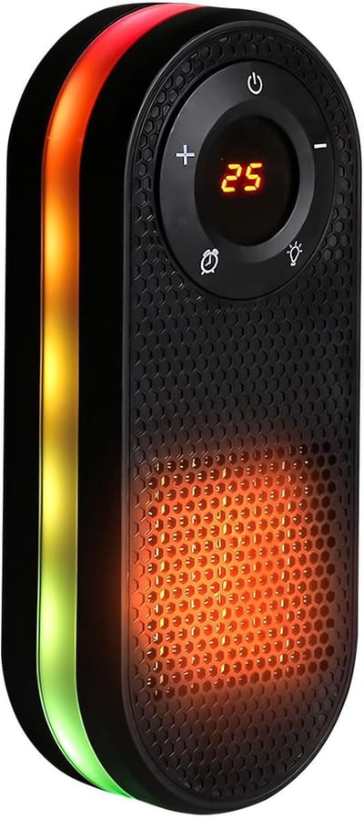 PTC Keramische Kachel - Draadloze Verwarming - 1000W Energiezuinig - Afstandsbediening - Timer - Stille Werking - Sfeerverlichting - Temperatuurregeling 15-32°C
