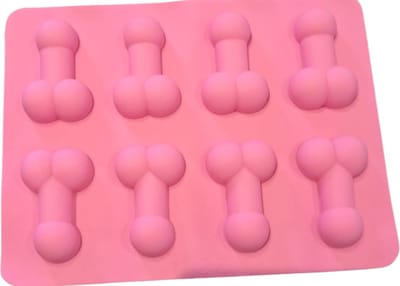 DIY- Grappige Piemel Penis vorm voor ijsblokjes, chocolade of snoepjes | Maak 8 piemeltjes met deze siliconen mal