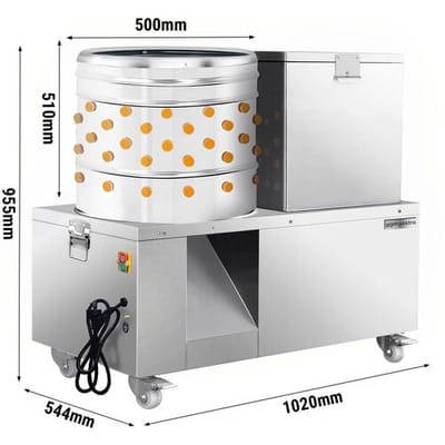 GGM Gastro 2-in-1 Rupfmaschine & Brühkessel für Geflügel - Trommel Ø 500mm