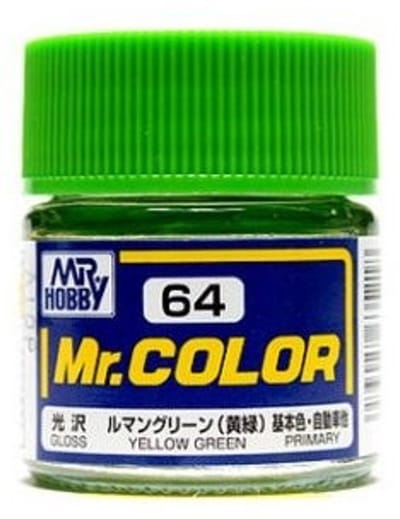 Gunze Mr. Hobby C-064 - Mr. Color 10 ml Yellow Green - Lacquer Modelbouwverf